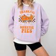 Cute Thanksgiving Teacher Thankful For My Sweetie Pies Mom Comfort Colors Sweatshirt Orchid