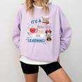 Disney Minnie Mouse Beautiful Day For Learning Teacher's Day Comfort Colors Sweatshirt Orchid Disney Minnie Mouse Beautiful Day For Learning Teacher's Day Comfort Colors Sweatshirt Orchid
