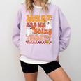 What Are We Doing Today Halloween PE Spooky Teacher Comfort Colors Sweatshirt Orchid
