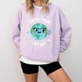 Earth Day Rotation Of The Earth Makes My Day Science Teacher Comfort Colors Sweatshirt Orchid