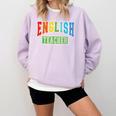 English Teacher Men Women Grammar Class English Teacher Comfort Colors Sweatshirt Orchid English Teacher Men Women Grammar Class English Teacher Comfort Colors Sweatshirt Orchid