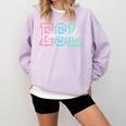 ESL Squad Teacher English As A Second Language Comfort Colors Sweatshirt Orchid