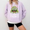 Eye Survived 100 Days Of School Monster Lover Teacher Kids Comfort Colors Sweatshirt Orchid