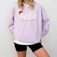 FA LA8 Christmas Santa Fa La Math Teacher Student Comfort Colors Sweatshirt Orchid