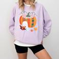 Fall Book Pumpkin Ghost Reading Books Halloween Teacher Comfort Colors Sweatshirt Orchid Fall Book Pumpkin Ghost Reading Books Halloween Teacher Comfort Colors Sweatshirt Orchid