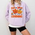 Fall In Love With Learning Thanksgiving Teacher Student Kids Comfort Colors Sweatshirt Orchid Fall In Love With Learning Thanksgiving Teacher Student Kids Comfort Colors Sweatshirt Orchid