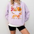 Lets Fall In Love With PE Teacher Thanksgiving Comfort Colors Sweatshirt Orchid