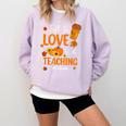 Fall In Love With Teaching 1st Grade Teacher Thanksgiving For Men Women Girls Kids Comfort Colors Sweatshirt Orchid Fall In Love With Teaching 1st Grade Teacher Thanksgiving For Men Women Girls Kids Comfort Colors Sweatshirt Orchid