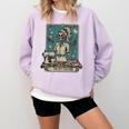 FCS Teacher Skeleton Halloween Family And Consumer Science Comfort Colors Sweatshirt Orchid