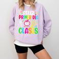 Feliz Primer Dia De Clases Kids Girl Teacher Spanish School Comfort Colors Sweatshirt Orchid Feliz Primer Dia De Clases Kids Girl Teacher Spanish School Comfort Colors Sweatshirt Orchid