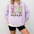 Field Zoo Trip Shirt For Teacher Second Grade Crew Comfort Colors Sweatshirt Orchid