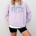 Fifth Grade Toile De Jouy Back To School Teachers Kids Comfort Colors Sweatshirt Orchid