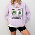 First Educate Then Celebrate Christmas Teacher Winter Break Comfort Colors Sweatshirt Orchid First Educate Then Celebrate Christmas Teacher Winter Break Comfort Colors Sweatshirt Orchid