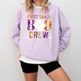 First Grade Boo Crew Teacher Student Halloween Costume Comfort Colors Sweatshirt Orchid