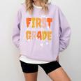 First Grade Dream Retro Team Fall Halloween Spooky Teachers Comfort Colors Sweatshirt Orchid First Grade Dream Retro Team Fall Halloween Spooky Teachers Comfort Colors Sweatshirt Orchid