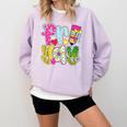 Fri-Yay Happy Friday Weekend Teacher Back To School Comfort Colors Sweatshirt Orchid