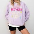 Full Heart Daycare Provider Nanny Au Pair Pre-K Teacher Comfort Colors Sweatshirt Orchid