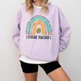 Future Teacher Cute Rainbow Leopard Teacher Outfit For Men Women Girls Kids Comfort Colors Sweatshirt Orchid Future Teacher Cute Rainbow Leopard Teacher Outfit For Men Women Girls Kids Comfort Colors Sweatshirt Orchid