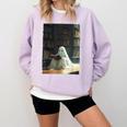 Ghost Library Halloween Book Reading Books Lover Teacher Comfort Colors Sweatshirt Orchid Ghost Library Halloween Book Reading Books Lover Teacher Comfort Colors Sweatshirt Orchid