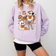 Ghost Reading Books Halloween Bow Spooky Teacher Student Comfort Colors Sweatshirt Orchid Ghost Reading Books Halloween Bow Spooky Teacher Student Comfort Colors Sweatshirt Orchid