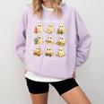 Ghosts Halloween Montessori Teacher Educator Costume Comfort Colors Sweatshirt Orchid Ghosts Halloween Montessori Teacher Educator Costume Comfort Colors Sweatshirt Orchid
