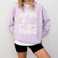 Some Grandpas Play Bingo Real Grandpas Teach Music Teacher Comfort Colors Sweatshirt Orchid