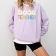 Groovy Teacher Cute Daisy Flower Retro Back To School Comfort Colors Sweatshirt Orchid Groovy Teacher Cute Daisy Flower Retro Back To School Comfort Colors Sweatshirt Orchid