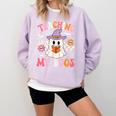 Groovy Teaching My Boos Teacher Ghost Halloween Teacher Comfort Colors Sweatshirt Orchid Groovy Teaching My Boos Teacher Ghost Halloween Teacher Comfort Colors Sweatshirt Orchid