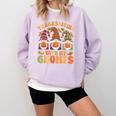 Groovy Thanksgiving With My Gnomie Women Teacher Fall Gnome Comfort Colors Sweatshirt Orchid Groovy Thanksgiving With My Gnomie Women Teacher Fall Gnome Comfort Colors Sweatshirt Orchid