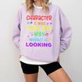 Growth Mindset Teacher Positive Message Inspirational Quote Comfort Colors Sweatshirt Orchid