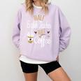 Half Coffee Half English Teacher English Teacher Men Women Comfort Colors Sweatshirt Orchid