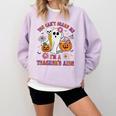 Halloween You Can't Scare Me I'm A School Teacher's Aide Comfort Colors Sweatshirt Orchid