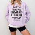 Halloween Math Teacher Prisoner Costume Comfort Colors Sweatshirt Orchid Halloween Math Teacher Prisoner Costume Comfort Colors Sweatshirt Orchid
