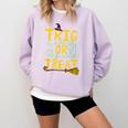Halloween Math Teacher Trig Or Treat Student School College Comfort Colors Sweatshirt Orchid Halloween Math Teacher Trig Or Treat Student School College Comfort Colors Sweatshirt Orchid