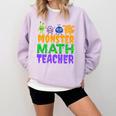 Halloween Monster Math Teacher Men Women Comfort Colors Sweatshirt Orchid Halloween Monster Math Teacher Men Women Comfort Colors Sweatshirt Orchid