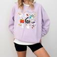 Halloween Music Teacher Ghost Playing Musical Instruments Comfort Colors Sweatshirt Orchid Halloween Music Teacher Ghost Playing Musical Instruments Comfort Colors Sweatshirt Orchid