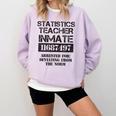 Halloween Statistics Teacher Prisoner Costume Comfort Colors Sweatshirt Orchid