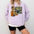 Halloween Teacher Six Seven Meme 6 7 Skeleton Spooky Costume Comfort Colors Sweatshirt Orchid