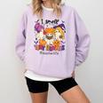 Halloween Teacher Smell a Tiny Human Ghost Spooky Season Comfort Colors Sweatshirt Orchid Halloween Teacher Smell a Tiny Human Ghost Spooky Season Comfort Colors Sweatshirt Orchid
