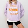 Halloween Teacher I Teach The Most Spooktacular Students Men Women Comfort Colors Sweatshirt Orchid Halloween Teacher I Teach The Most Spooktacular Students Men Women Comfort Colors Sweatshirt Orchid