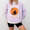 Halloween Teacher Witch Lets Eat Kids Punctuation Comfort Colors Sweatshirt Orchid