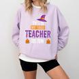 Halloween Teachers This Is My Tired Teacher Costume Comfort Colors Sweatshirt Orchid