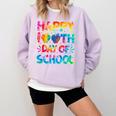 Happy 100th Day Of School Teacher Student 100 Days Tie Dye Men Women Kids Comfort Colors Sweatshirt Orchid