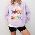 Happy 100th Day Of School Teachers 100 Days Of School Kids Comfort Colors Sweatshirt Orchid Happy 100th Day Of School Teachers 100 Days Of School Kids Comfort Colors Sweatshirt Orchid