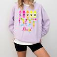 Happy Dot Day 2025 Teacher Kids Girls Colorful Polka Dot Day Comfort Colors Sweatshirt Orchid