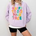 Happy To See Your Face Teacher Disco Ball Back To School Comfort Colors Sweatshirt Orchid Happy To See Your Face Teacher Disco Ball Back To School Comfort Colors Sweatshirt Orchid
