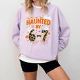 Haunted By 6-7 Halloween Math Teacher Joke Comfort Colors Sweatshirt Orchid Haunted By 6-7 Halloween Math Teacher Joke Comfort Colors Sweatshirt Orchid