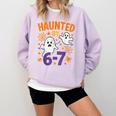 Haunted 67 Ghost Math Teacher Halloween Costume Math Pun Comfort Colors Sweatshirt Orchid Haunted 67 Ghost Math Teacher Halloween Costume Math Pun Comfort Colors Sweatshirt Orchid