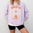 Haunted By 6x7 Math Teacher Halloween Pun Comfort Colors Sweatshirt Orchid Haunted By 6x7 Math Teacher Halloween Pun Comfort Colors Sweatshirt Orchid