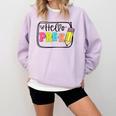 Hello Pre-K Team Preschool Teacher Kids Back To School Comfort Colors Sweatshirt Orchid Hello Pre-K Team Preschool Teacher Kids Back To School Comfort Colors Sweatshirt Orchid